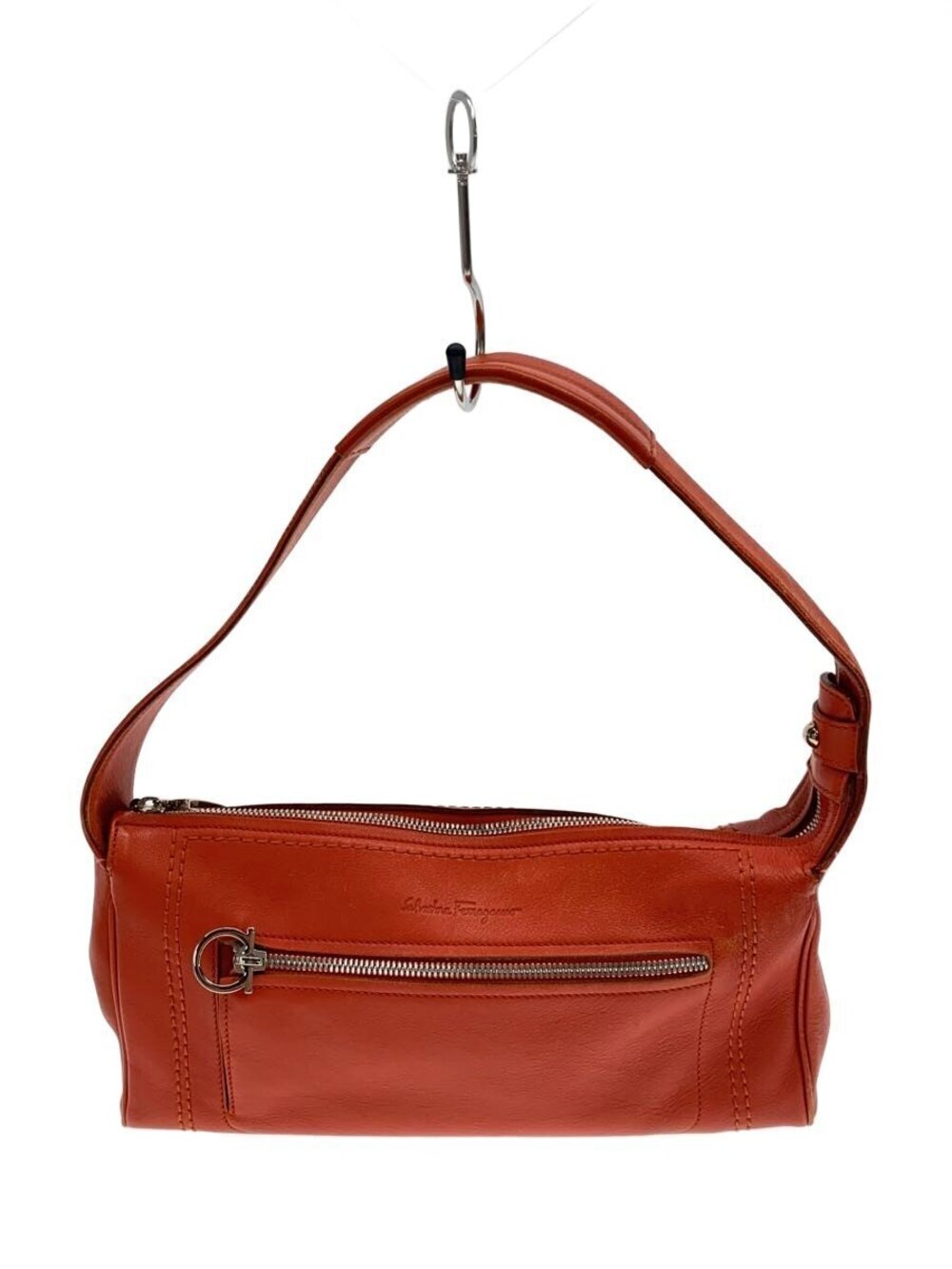 Salvatore Ferragamo Shoulder Bag Leather Orange
